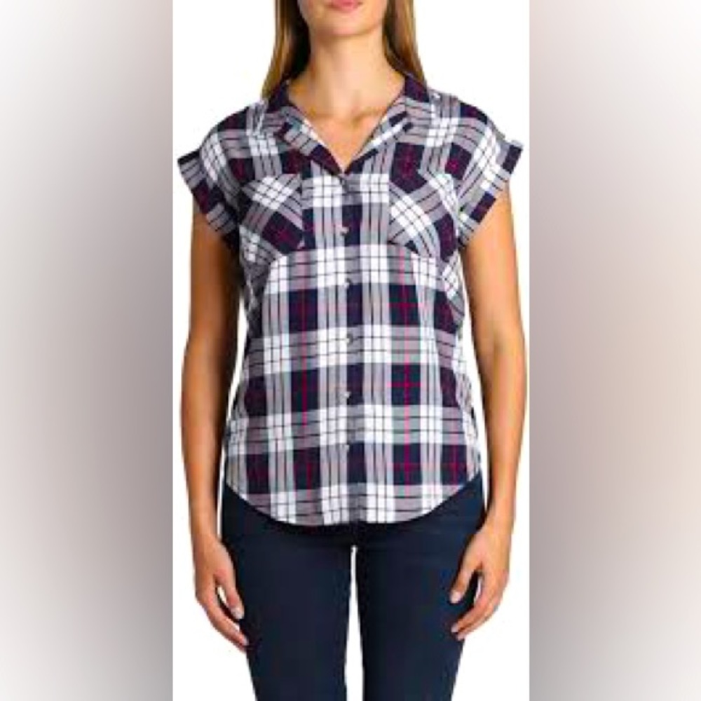 Jach's Girlfriend - Plaid Button Down Flannel Shirt / Size M /